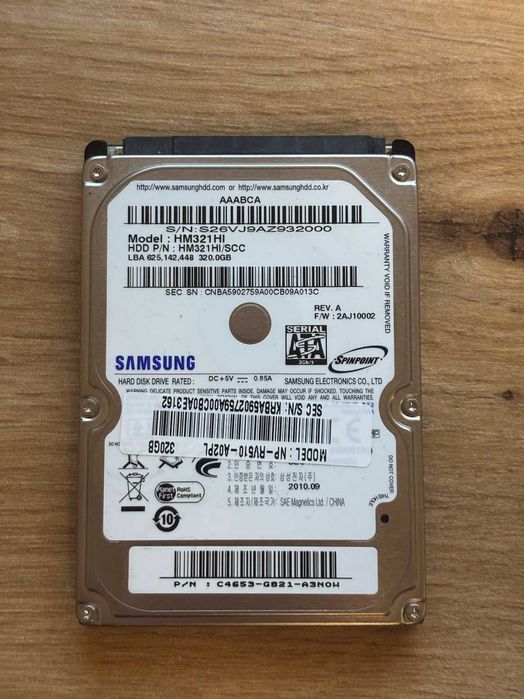 Samsung 320 Gb HM321HI Dysk twardy HDD 2,5” używany sprawdzony