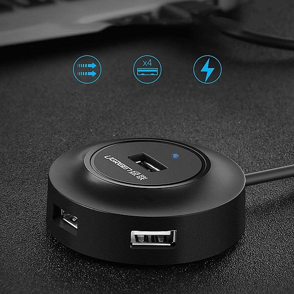 Ugreen HUB USB2.0/4x USB-A 480Mb/s 1m biały (CR106)