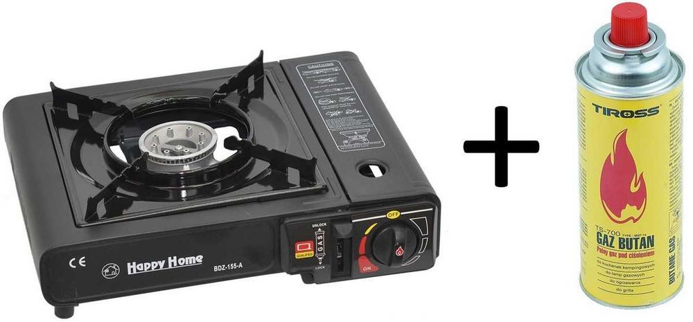 Комплект плитка газовая туристическая ins165 + баллон ins445, gas001