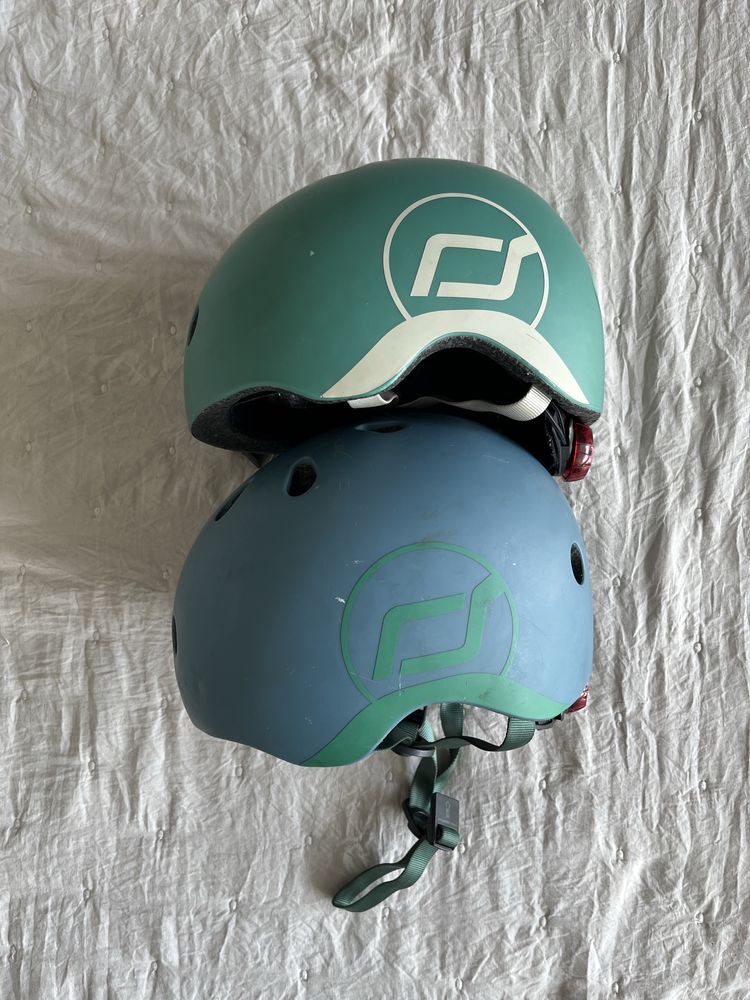 Kask scoot and ride niebieski/ zielony XXS-S/ 45-51cm