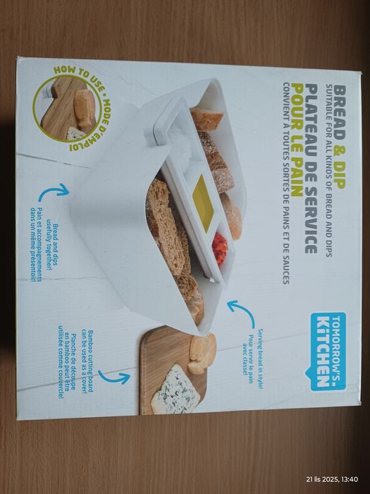 Pojemnik Tommorows Bread & Dip chlebak biały