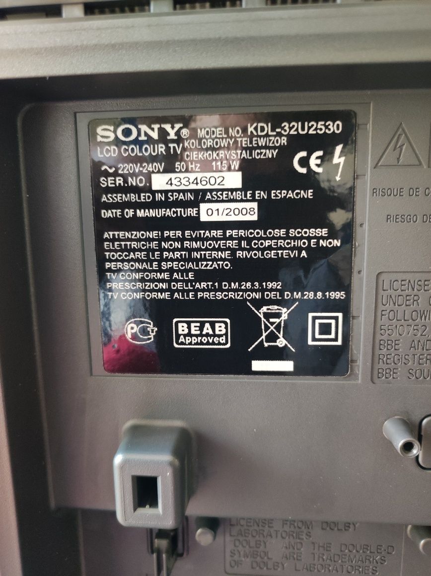 Lcd Sony Bravia 32