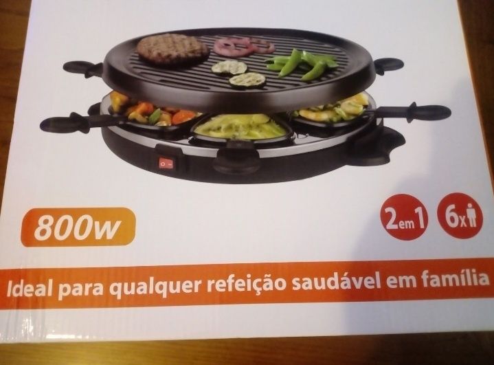 Grelhador raclette 2 em 1