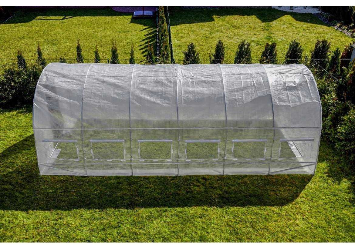 Tunel Ogrodowy Funfit Garden Foliowy UV-4 18m2 6x3x2cm. kolor BIAŁY