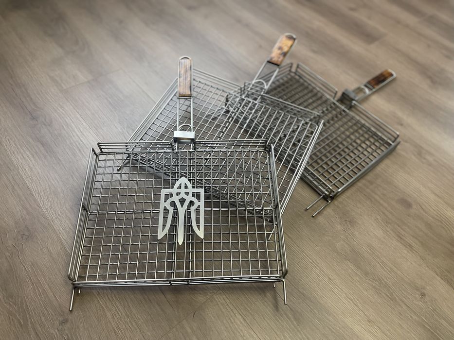 Решітка гриль нержавійка30х40/решетка сетка барбекю/ручна робота