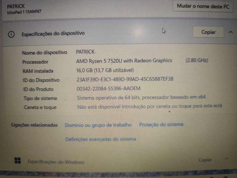 Vende se Notebook