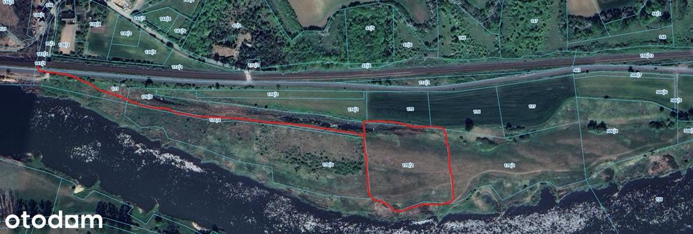 Łąka nad rzeką Wartą pomiedzy Górkami a Santokiem o pow. 1,52 ha