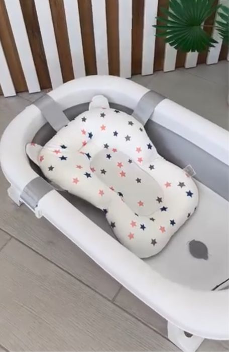 Дитяча ванночка для купаня з градусником, складна ваночка дял купаня