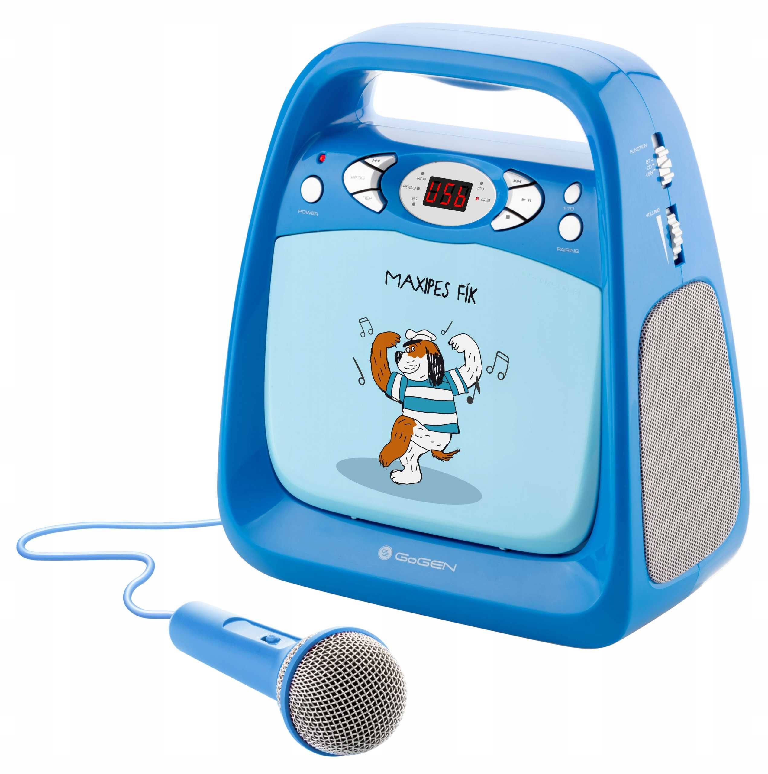 Odtwarzacz Bluetooth z Mikrofonem KARAOKE dla Dzieci USB MP3 WMA CD