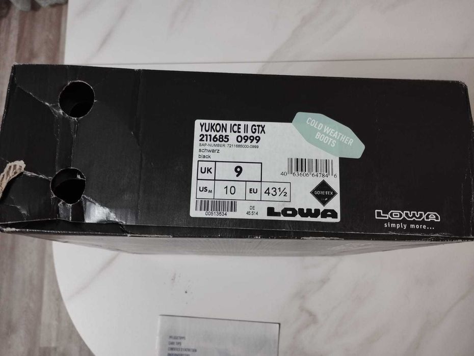 Берци LOWA Yukon Ice II GTX Black 43.5 ЛОВА ОРИГІНАЛ