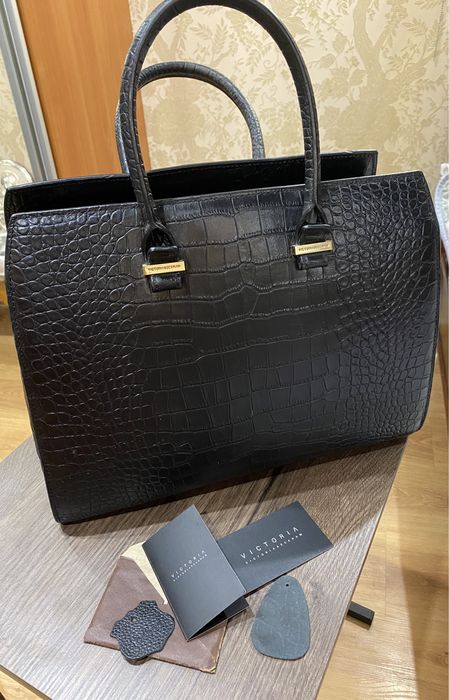 Сумка тоут кожа под рептилию VB