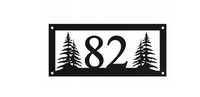 Tablica numerowa na dom + dystanse montażowe las