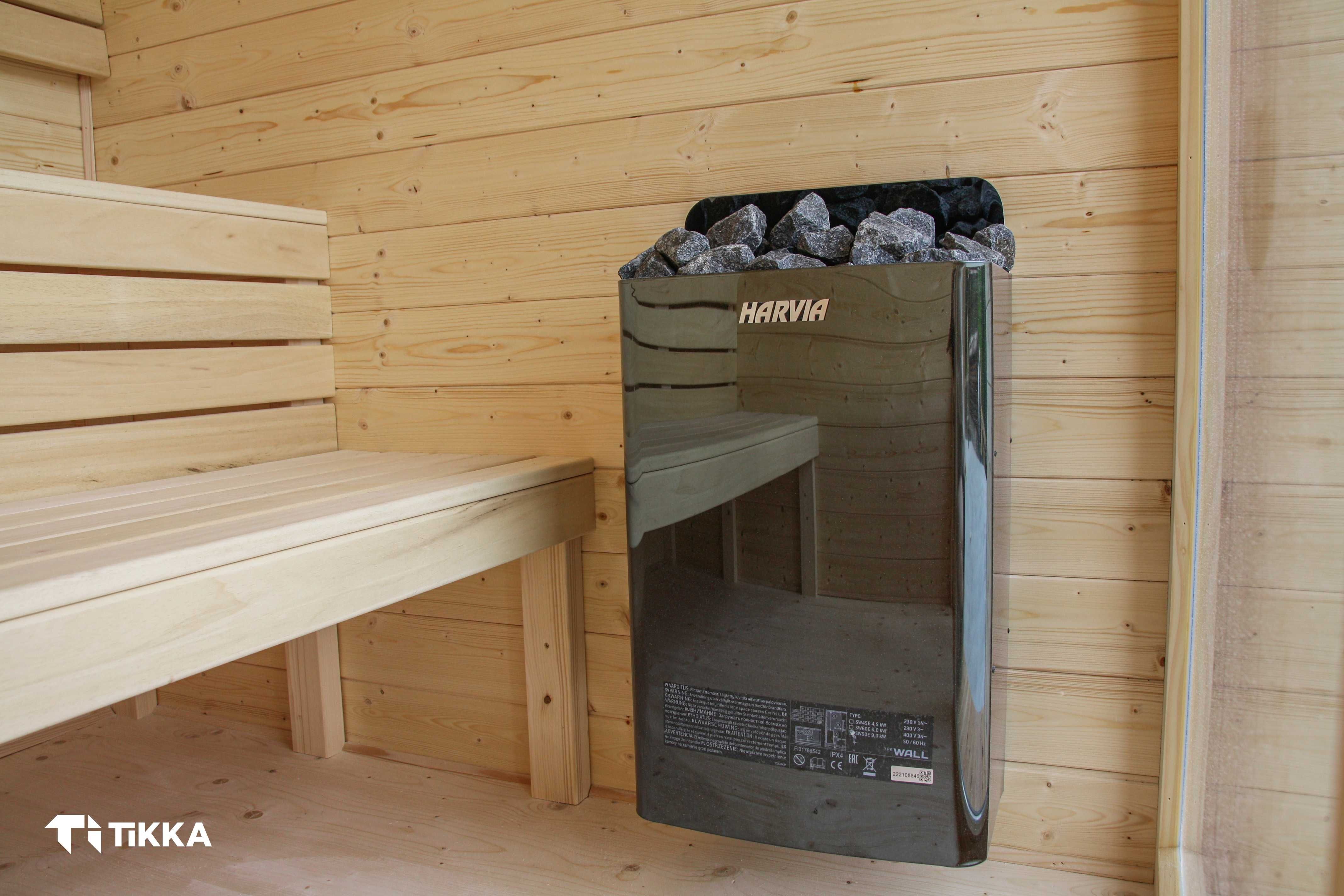 Sauna Fińska Ocieplona Kostka z Wyposażeniem i WiFi