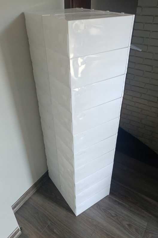 Pudełka białe 20 sztuk modułowe przechowywanie regałowe