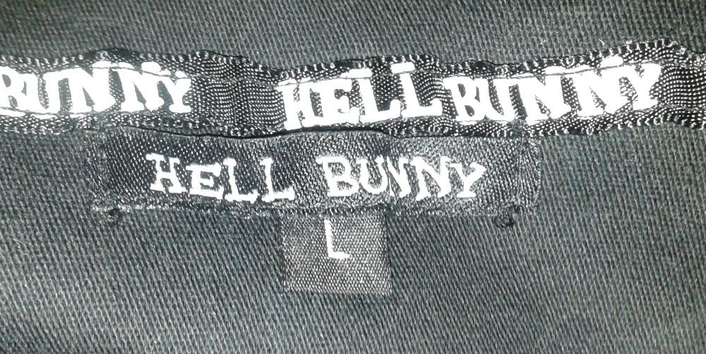 NOWA!Czarna Spódnica Zdobiona z Tyłu Hell Bunny / Rozmiar M