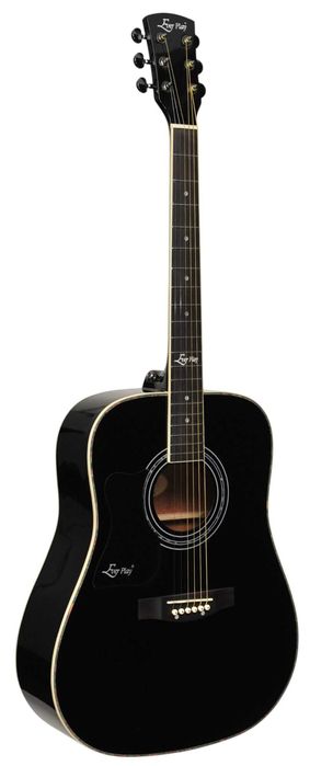 Gitara akustyczna Ever Play AP-400 BK matowa +pokrowiec+tuner+3 kostki