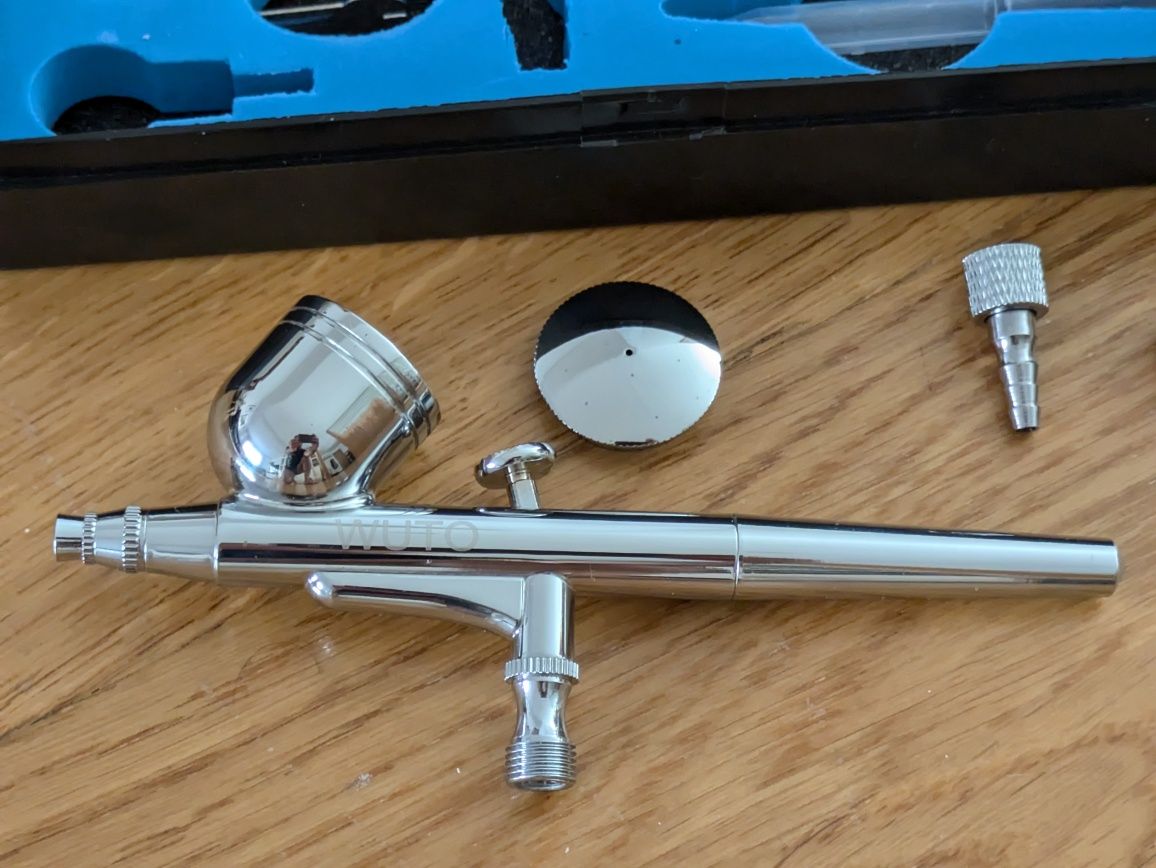 Kit aerógrafo com acessórios