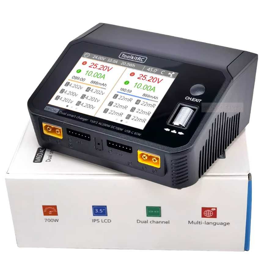 FPV ToolKitRC M6DAC зарядний пристрій AC=200W DC=700W