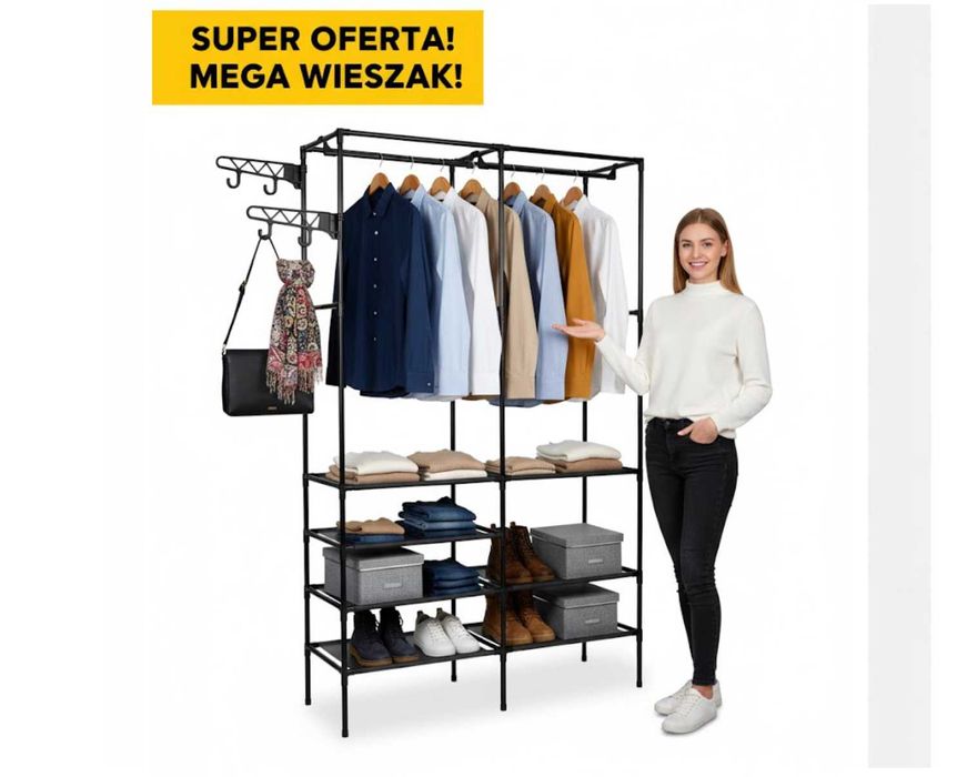 POJEMNA SZAFA wieszak na buty ubrania do garderoby meble mebel*HIT*