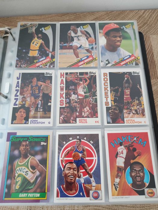 Karty koszykarskie NBA 117szt retro stan bdb
