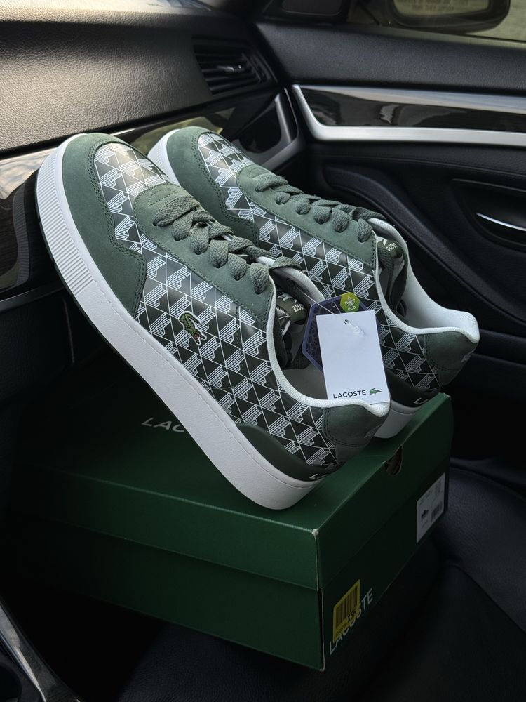 100% ОРИГИНАЛ Lacoste Ace Clip monogram 43 размер мужские кроссовки