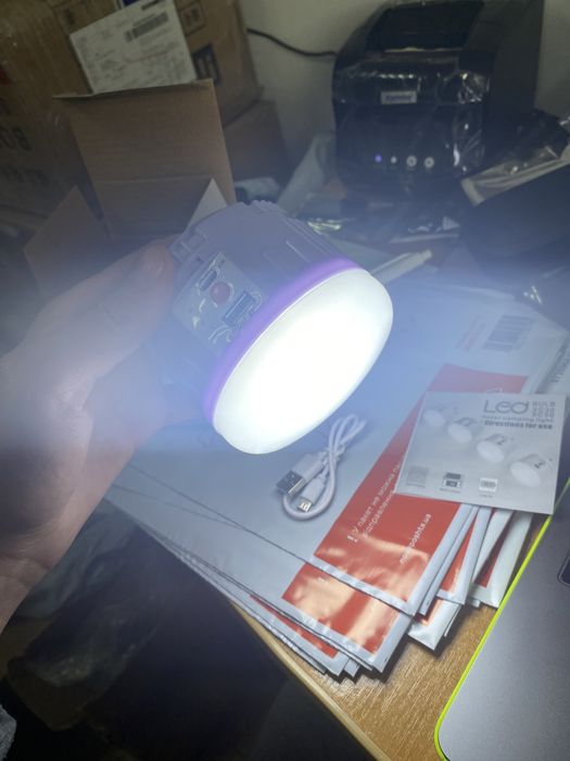 Фонарь USB Лампочка подвесная лампа для кемпинга 30В з акумулятором