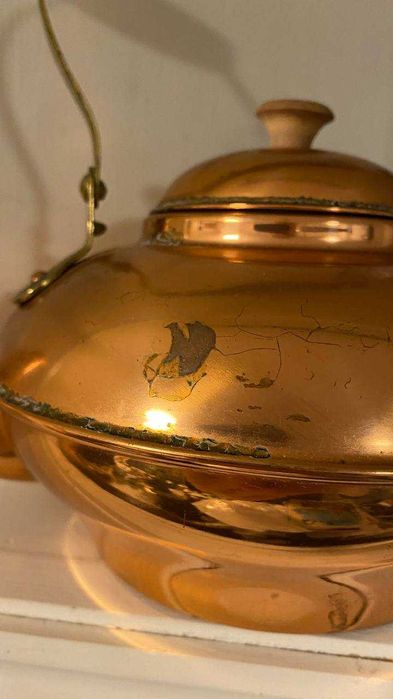 Чайник медный с деревянной ручкой Portugal , 1,2 литра