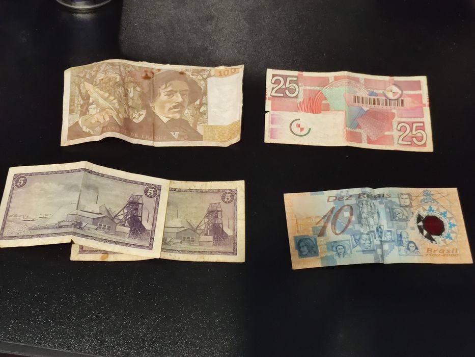 Notas antigas ( França / Angola / Brasil / Netherlands)