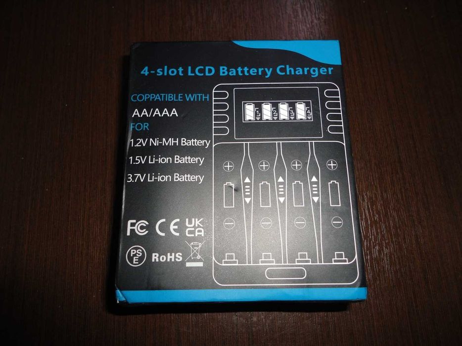 Зарядка POWERKAN ALL4: Ni-MH 1.2В / Li-ion 1.5В и 3.7В, Type-C 5В 2А