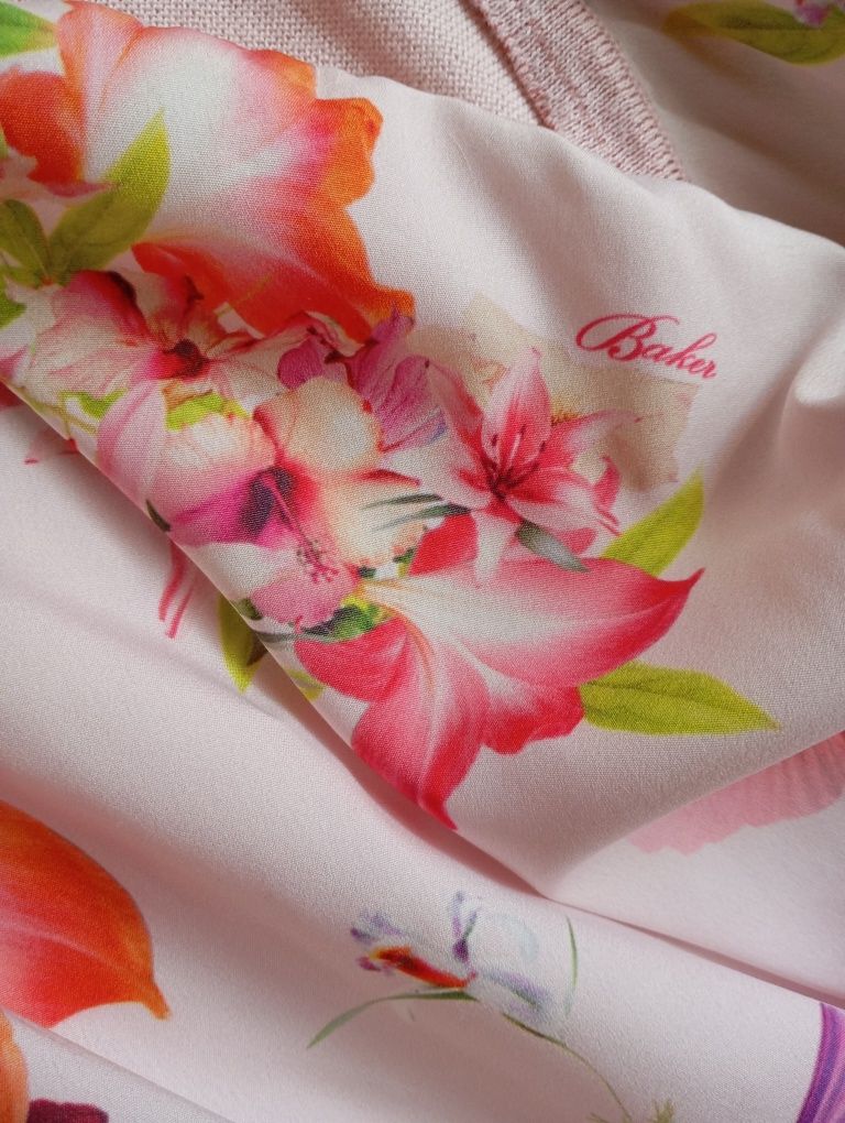 Ted Baker 12-13L markowy kardigan kwiaty elegancki