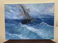 Картина маслом море 60*45см
