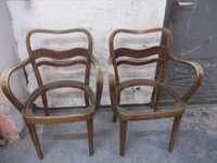 Przedwojenne krzesło z podłokietnikami THONET oryginał 2 szt.