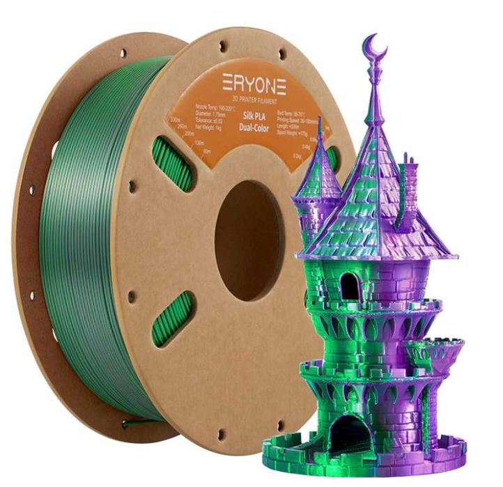 Filamento Eryone Dual-color para impressora 3D - 1.75mm - 1 Kg