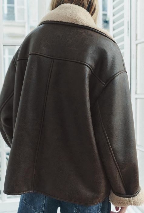 Коричнева дублянка зара zara