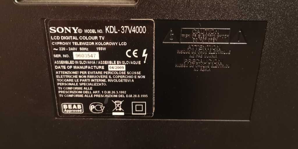 Телевизор SONY КDL-37V4000