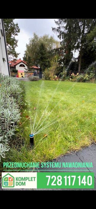 Przedmuch systemu nawadniania kompresorem. Warszawa i okolice