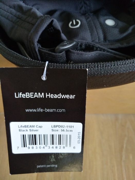 Czarna czapka z wbudowanym czujnikiem LifeBEAM Hat rozmiar 56.5 cm