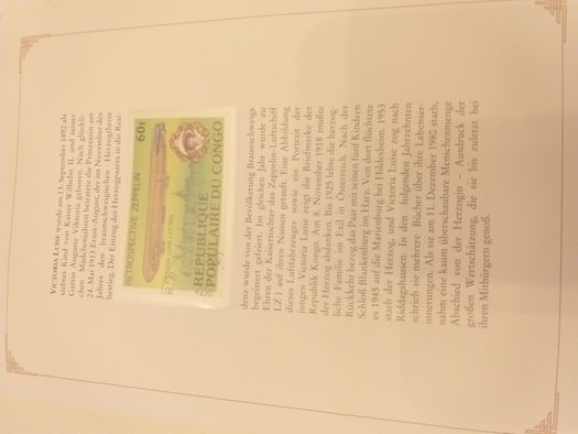 Kolekcjonerska kartka pocztowa Zeppelin Congo