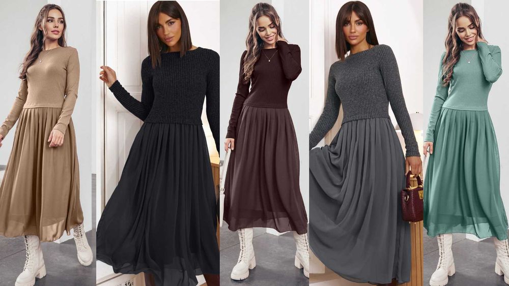 Жіноча сукня комбінована 44–52 нова