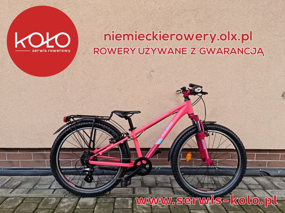 Rower dziecięcy dziewczęcy CUBE koła 24 SHIMANO ALTUS aluminium WYSYŁK