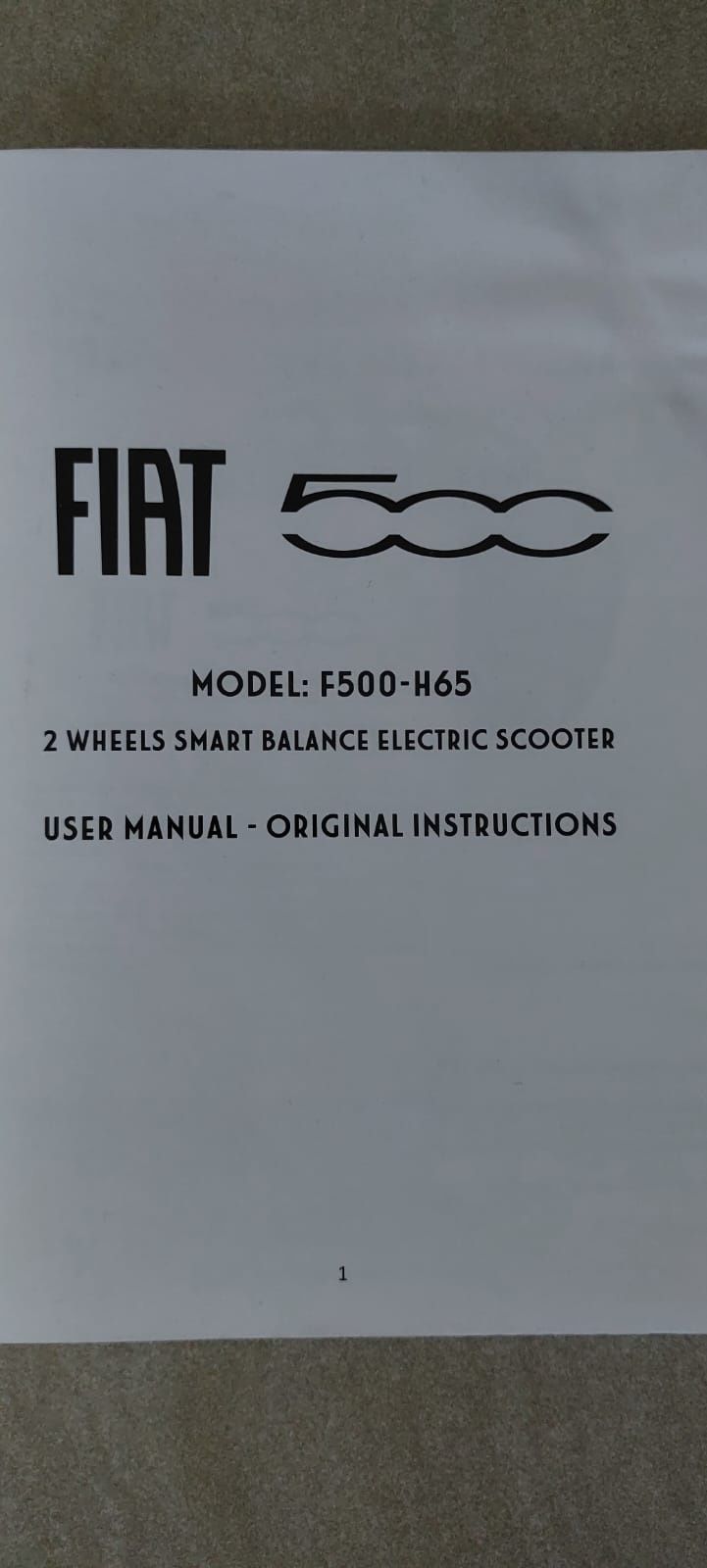 Deskorolka elektryczna hoverboard Fiat 500 + kask + ochraniacze