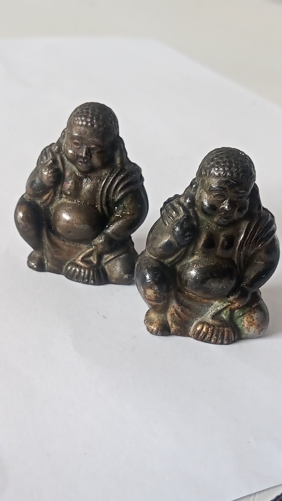 Budda z mosiądzu 2 szt figurki