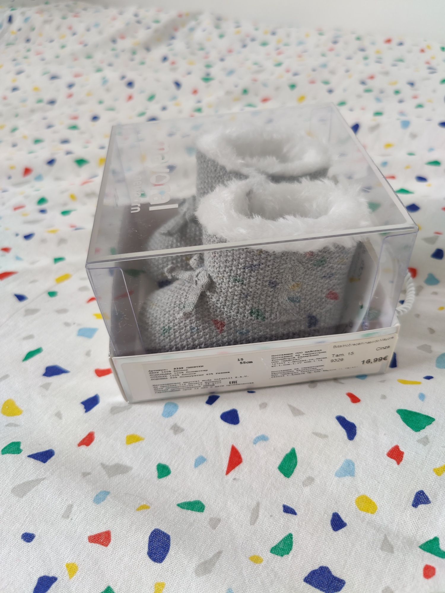 Novas com etiqueta Bota tricot Mayoral- tamanho 15 recém-nascido nasci