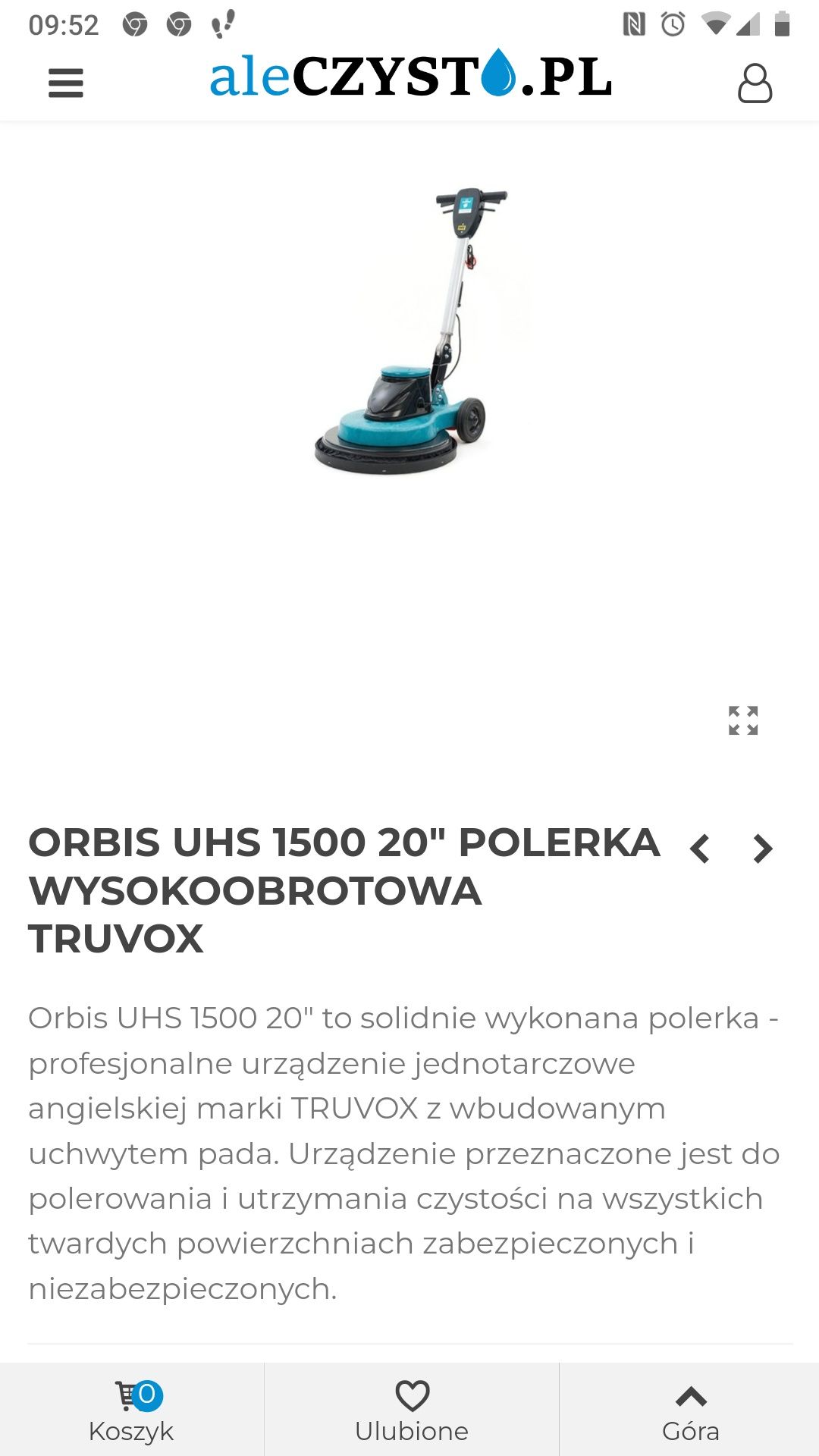 Polerka wysokoobrotowa truvox Orbis uhs 1500