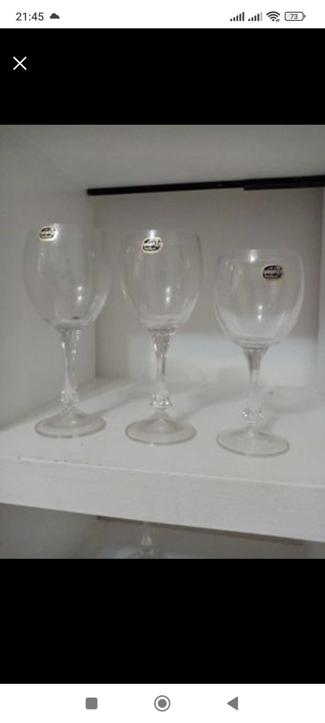 Copos cristal da Bohemia novos