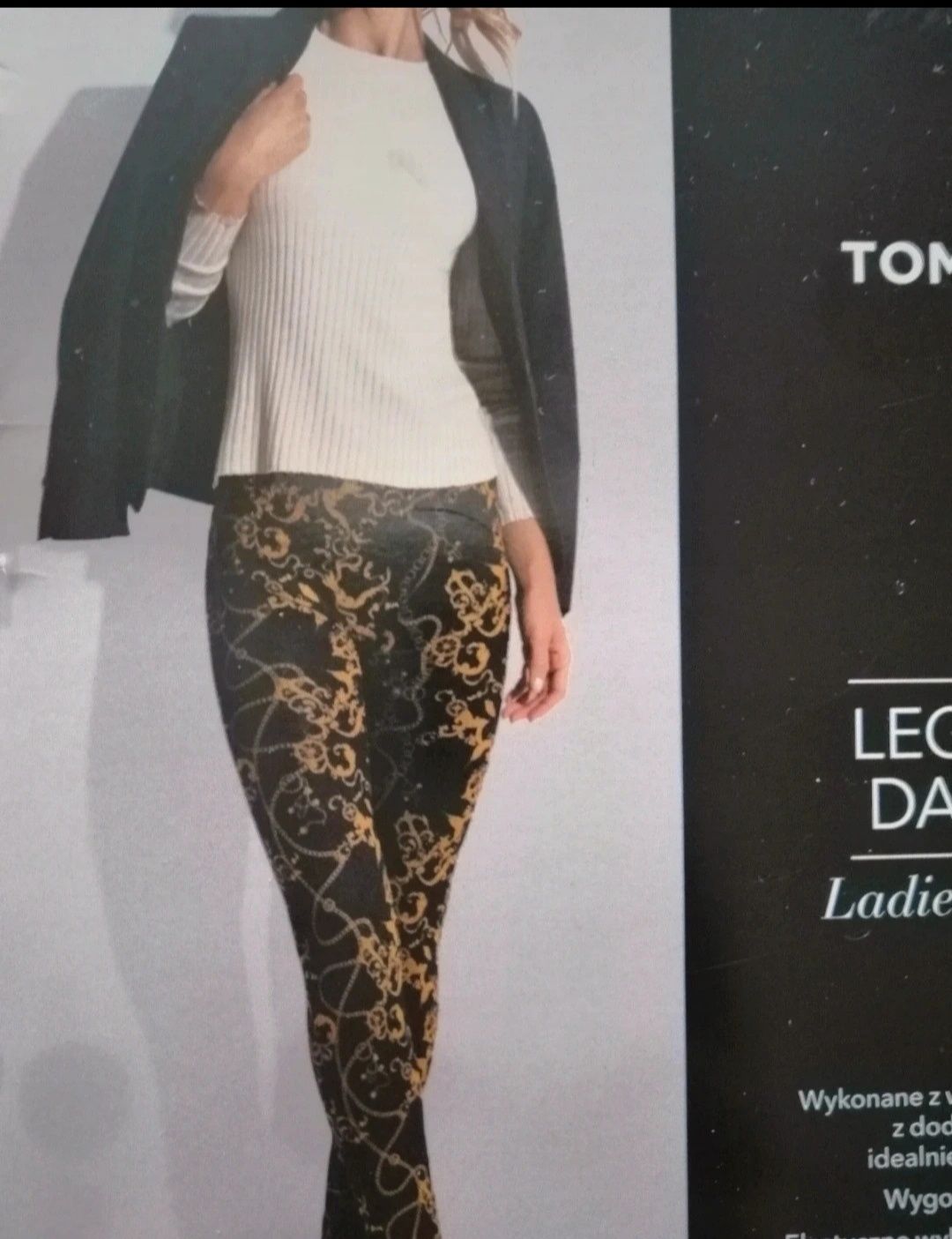 Nowe ocieplane legginsy damskie spodnie XL Glamour