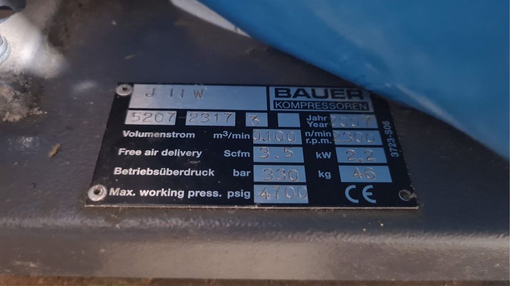 Compressor Bauer junior II-E 100L/min