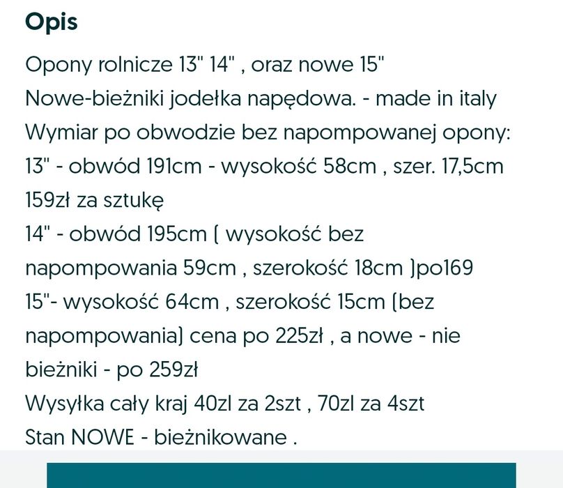 6.50/80- 14 oraz 6.50/80- 13 jodełka napędowa rolnicze , 6.50/80- 15