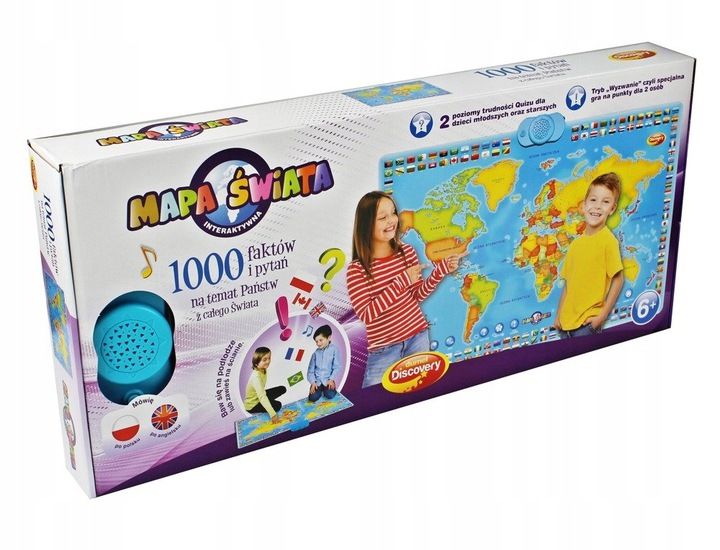 Zabawka edukacyjna Interaktywna Mapa Świata Dumel HIT!! *NOWA*