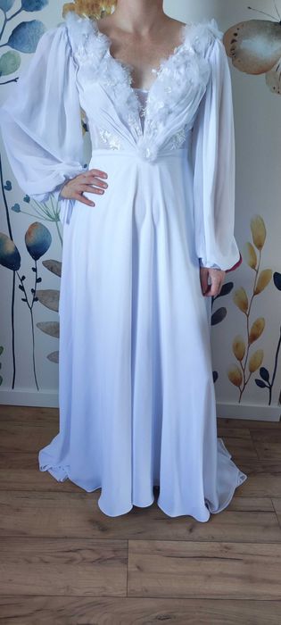 Suknia ślubna 38 z trenem biała nowa z metkami czterowarstwowa